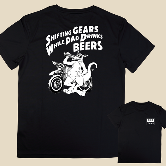 SHIFTING GEARS WHILE DAD DRINKS BEERS MX TEE